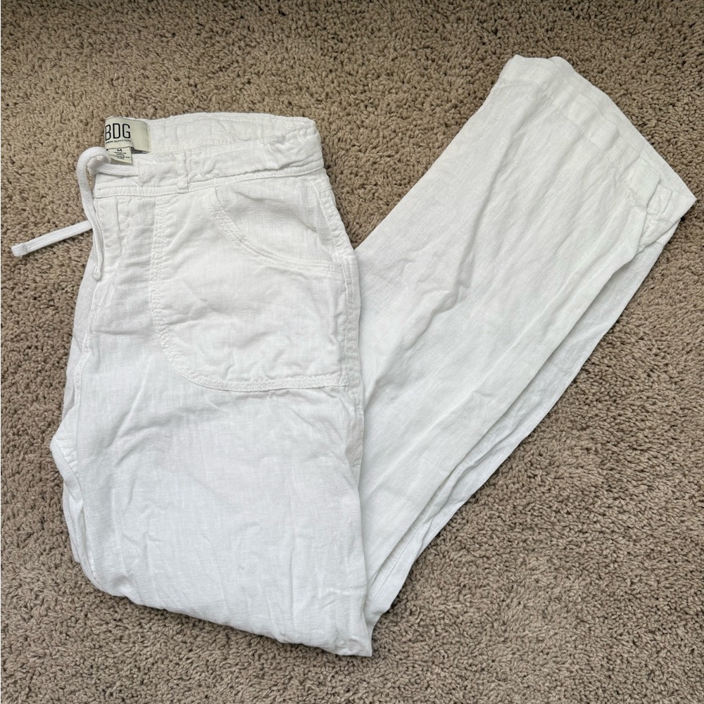 BDG women's White linen pants
